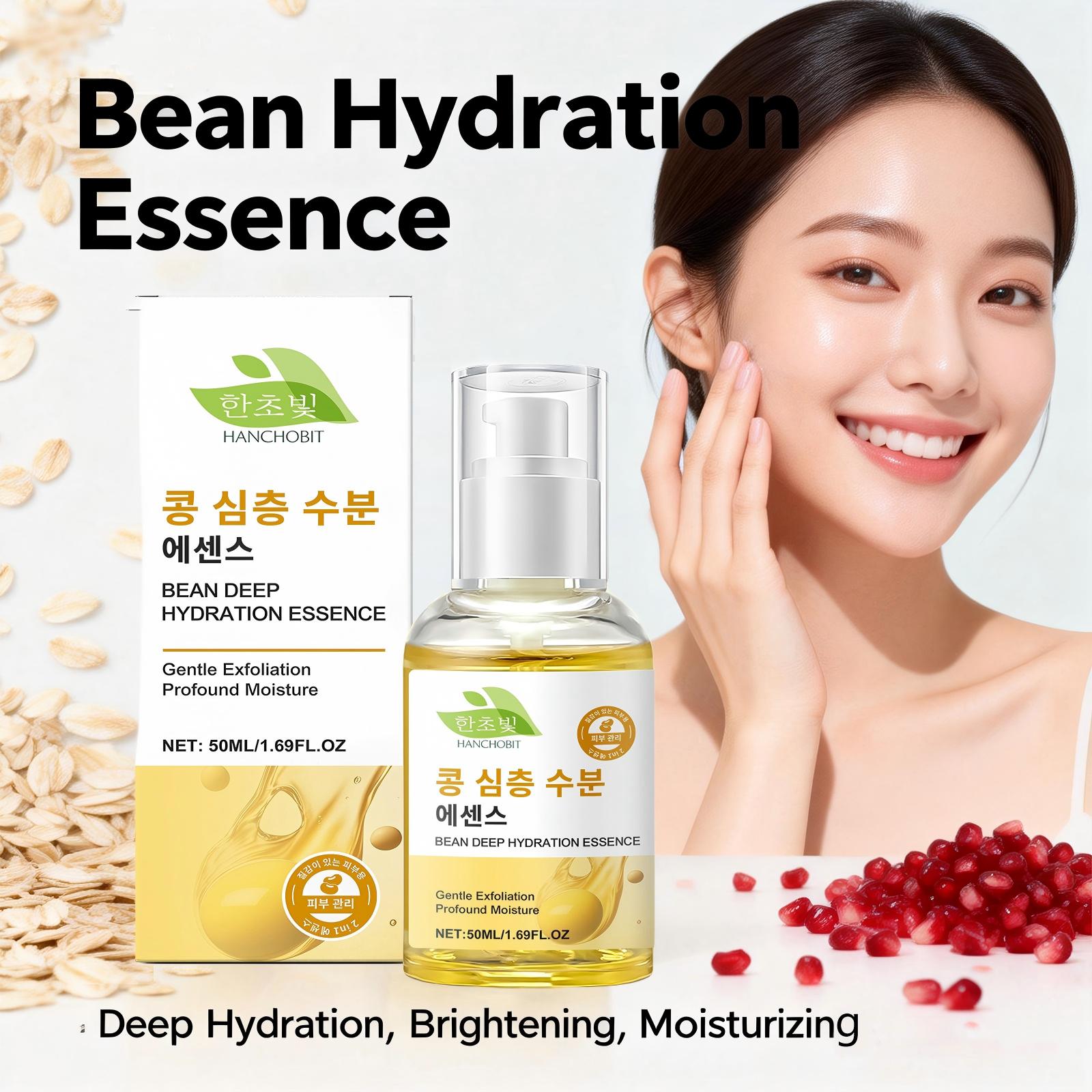 Skincare Oat - Bohnen-Tiefenhydratations-Essenz Antioxidatives Hafer-Granatapfel-Serum Aufhellender Hautton Sanfte